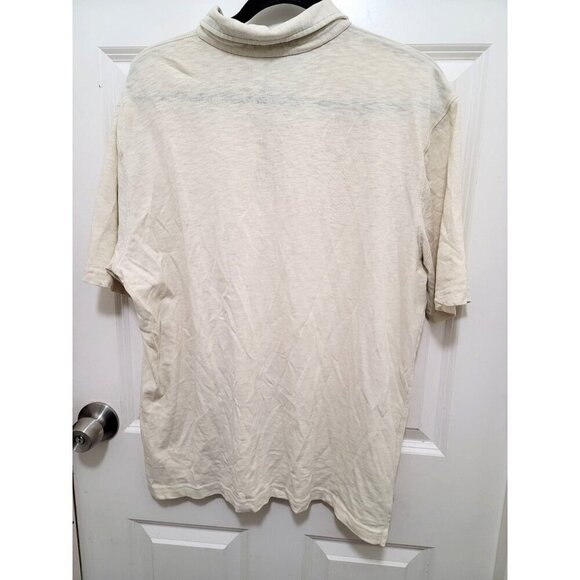 Robert Barakett Montreal XL Mens Beige Cotton Polo Shirt - Picture 3 of 10